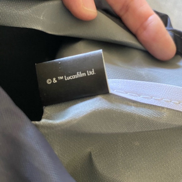 Disney Star Wars Drawstring Backpack School Sport Grey Gym Bag- GRAY - Picture 7 of 9